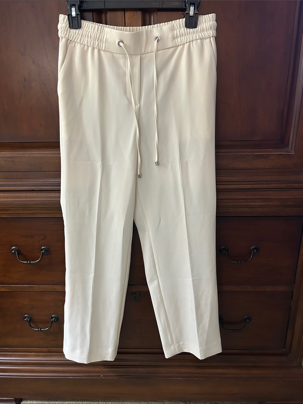 Talbots Cream Pull-On Drawstring Pants/NWT